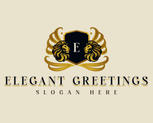 Elegant Lion Crest logo design