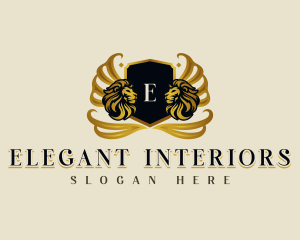 Elegant Lion Crest logo design