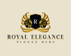 Elegant Lion Crest logo design