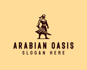 Arabian - Sword Man Warrior logo design