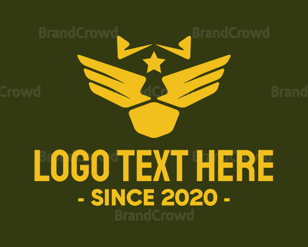 Military Pilot Golden Wings Logo