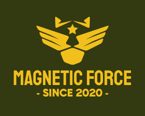 Military Pilot Golden Wings logo design