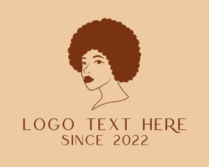 Curly Hair - Beauty Afro Woman logo design