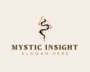 Celestial Boho Snake logo design