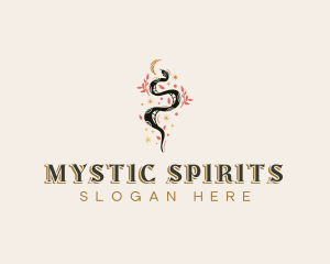 Celestial Boho Snake logo design