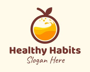 Orange Fruit Juice logo design