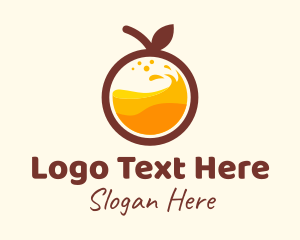 Juice - Orange Fruit Juice logo design