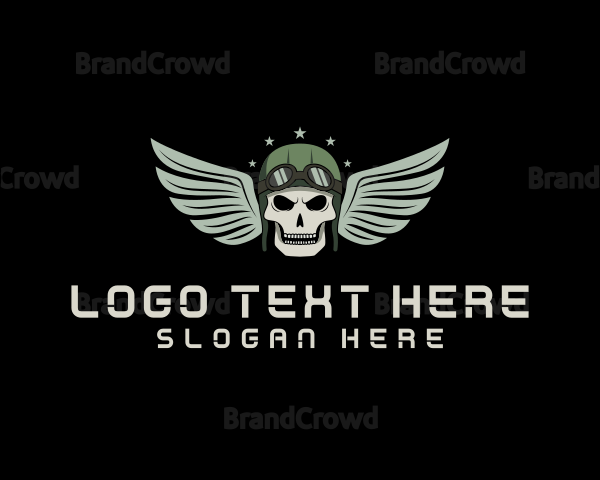 Pilot Gaming Skull Logo