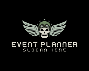 Gaming - Aviation Pilot Gaming Skull logo design