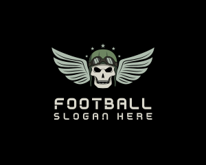 Streaming - Aviation Pilot Gaming Skull logo design