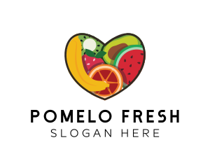 Fresh Fruit Heart logo design