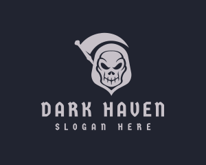 Grim Reaper Skull logo design