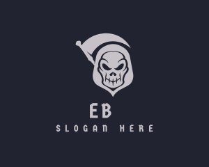 Scary - Grim Reaper Skull logo design