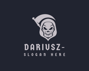 Cartoon - Grim Reaper Skull logo design