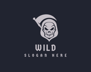 Undead - Grim Reaper Skull logo design