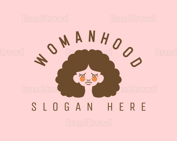 Curly Beauty Lady Logo