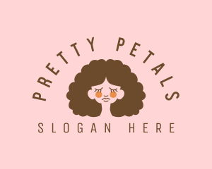 Curly Beauty Lady logo design