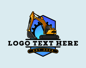 Excavator Backhoe Construction Logo