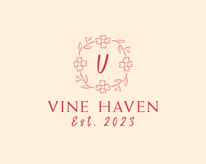 Flower Crown Vine Florist logo design