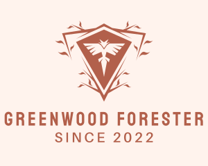 Forest Tree Bird logo design