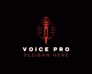 Announcer - Mic Audio Broadcast logo design