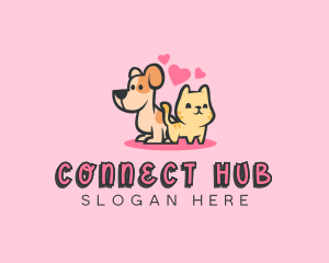 Dog Cat Pet logo design