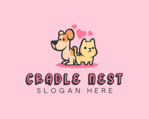 Dog Cat Pet logo design