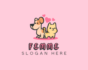 Dog Cat Pet logo design