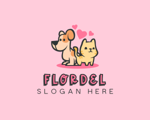 Dog Cat Pet logo design