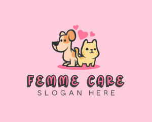 Dog Cat Pet logo design