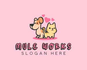 Dog Cat Pet logo design