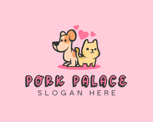 Dog Cat Pet logo design