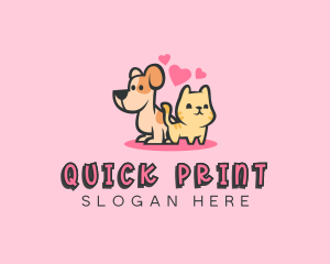 Dog Cat Pet logo design