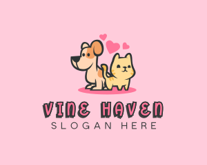 Dog Cat Pet logo design