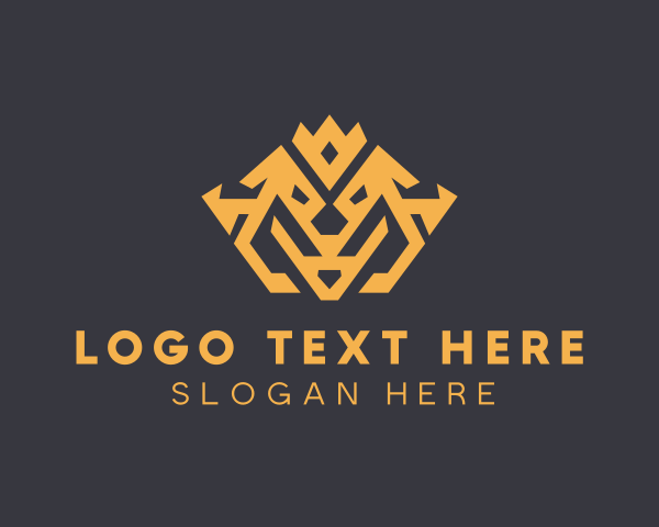 Geometric Shapes - Animal Wild Crown logo design
