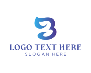 Washing - Modern Leaf Letter B logo design