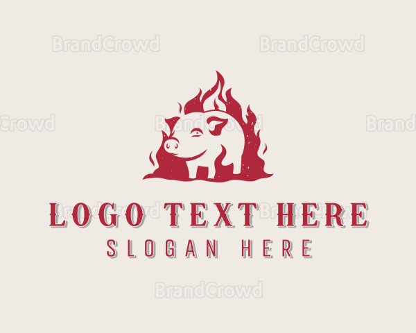 Fire Pork Meat Logo