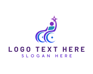 Wheelchair - Disability Clinic Foundation logo design