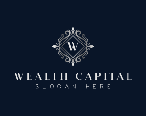 Luxury Crown Wreath logo design