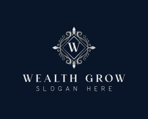 Luxury Crown Wreath logo design