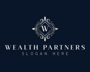 Luxury Crown Wreath logo design