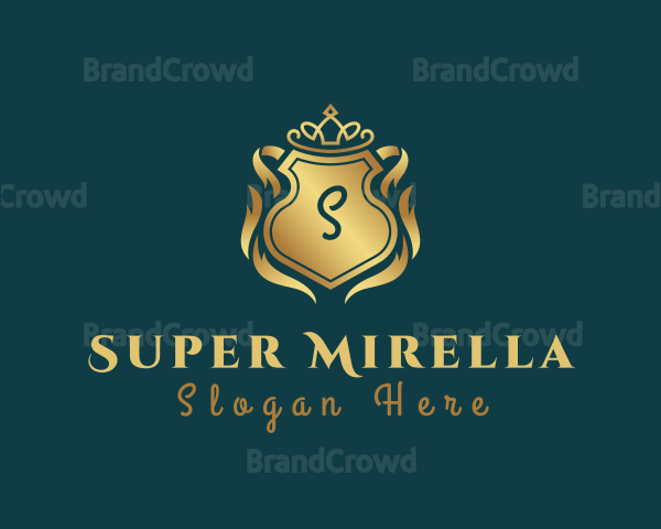 Gradient Luxe Crown Shield Logo