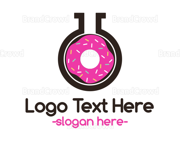 Pink Donut Flask Logo