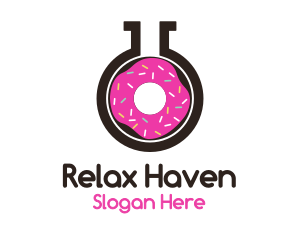 Pink Donut Flask Logo