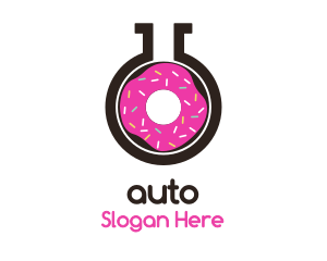 Pink Donut Flask Logo