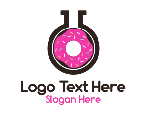 Pink Donut Flask Logo