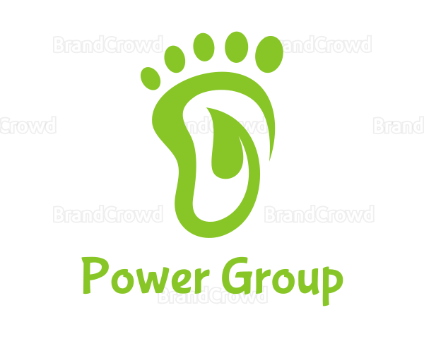 Leaf Foot Footprint Logo