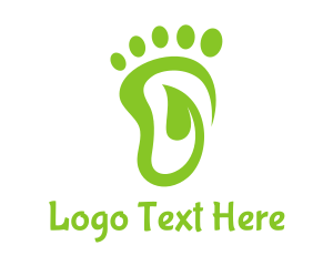 Landscaping - Leaf Foot Footprint logo design