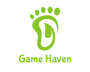 Leaf Foot Footprint Logo