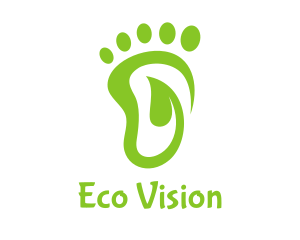 Leaf Foot Footprint logo design